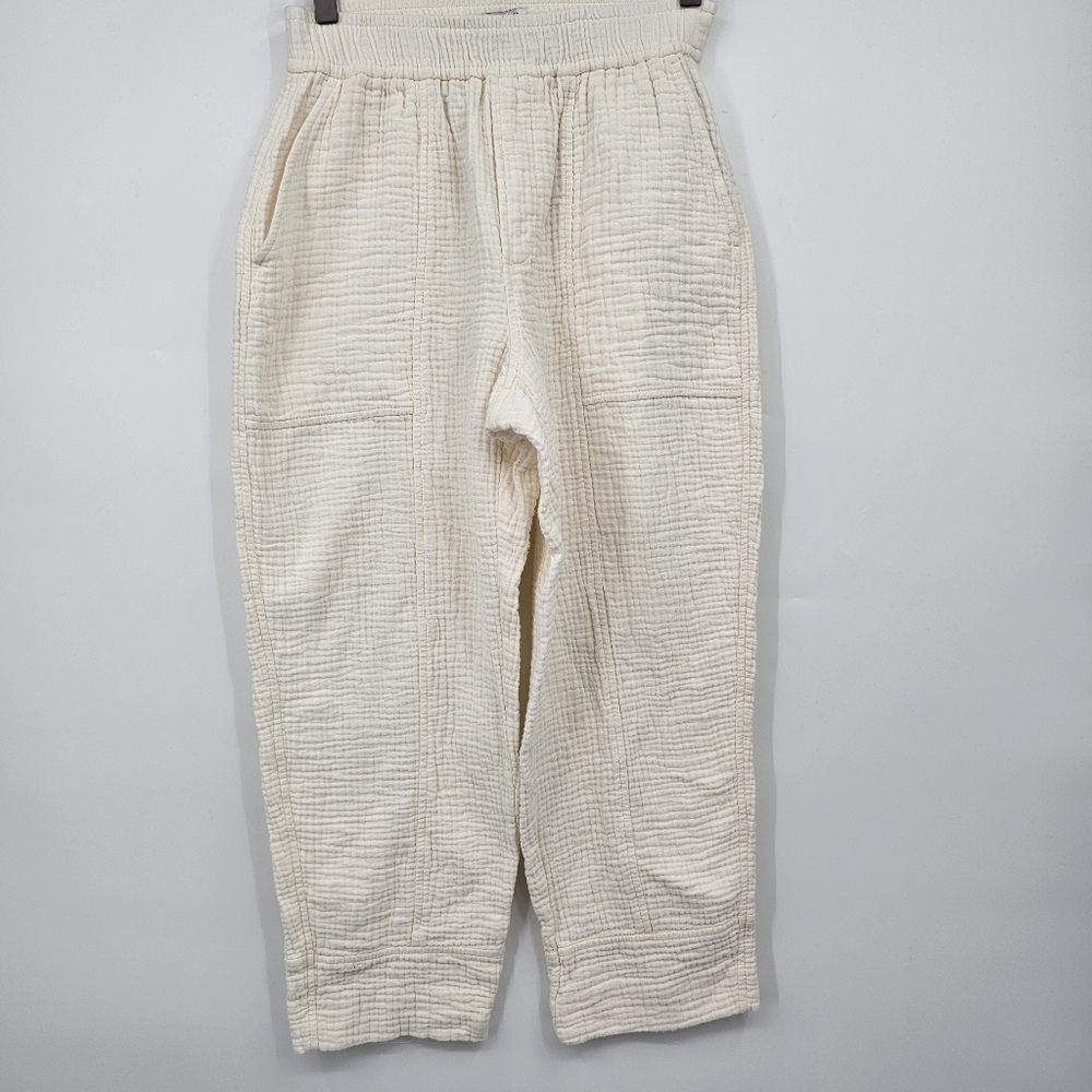 Madewell Cream Gauze Drawstring Pants